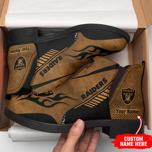 Las Vegas Raiders Personalized Comfort & Fashion Short Boots BG50