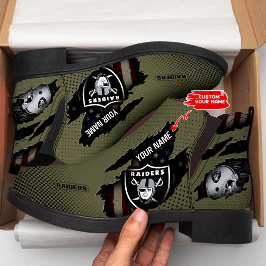 Las Vegas Raiders Personalized Comfort & Fashion Short Boots BG65