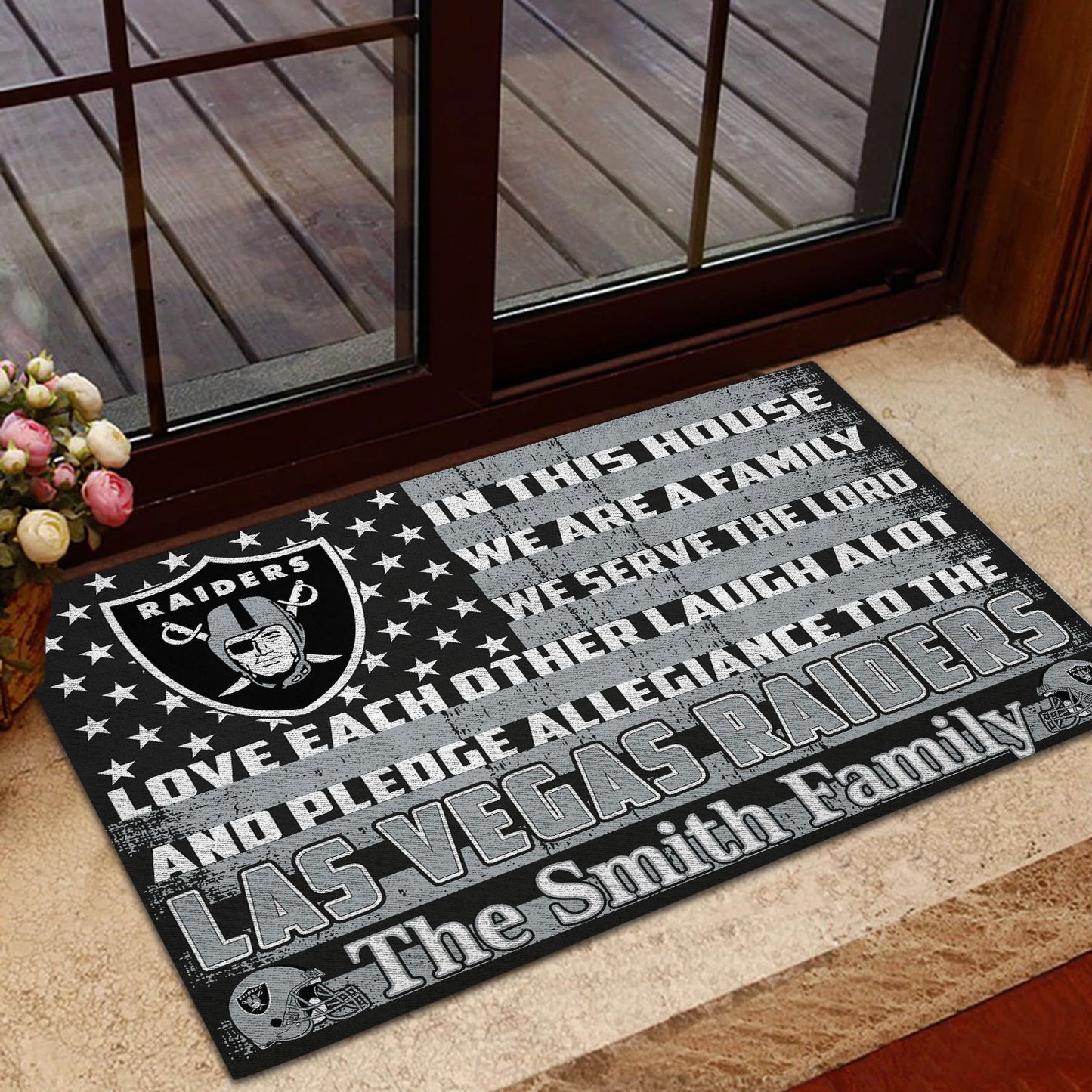 Las Vegas Raiders Personalized Doormat BG300