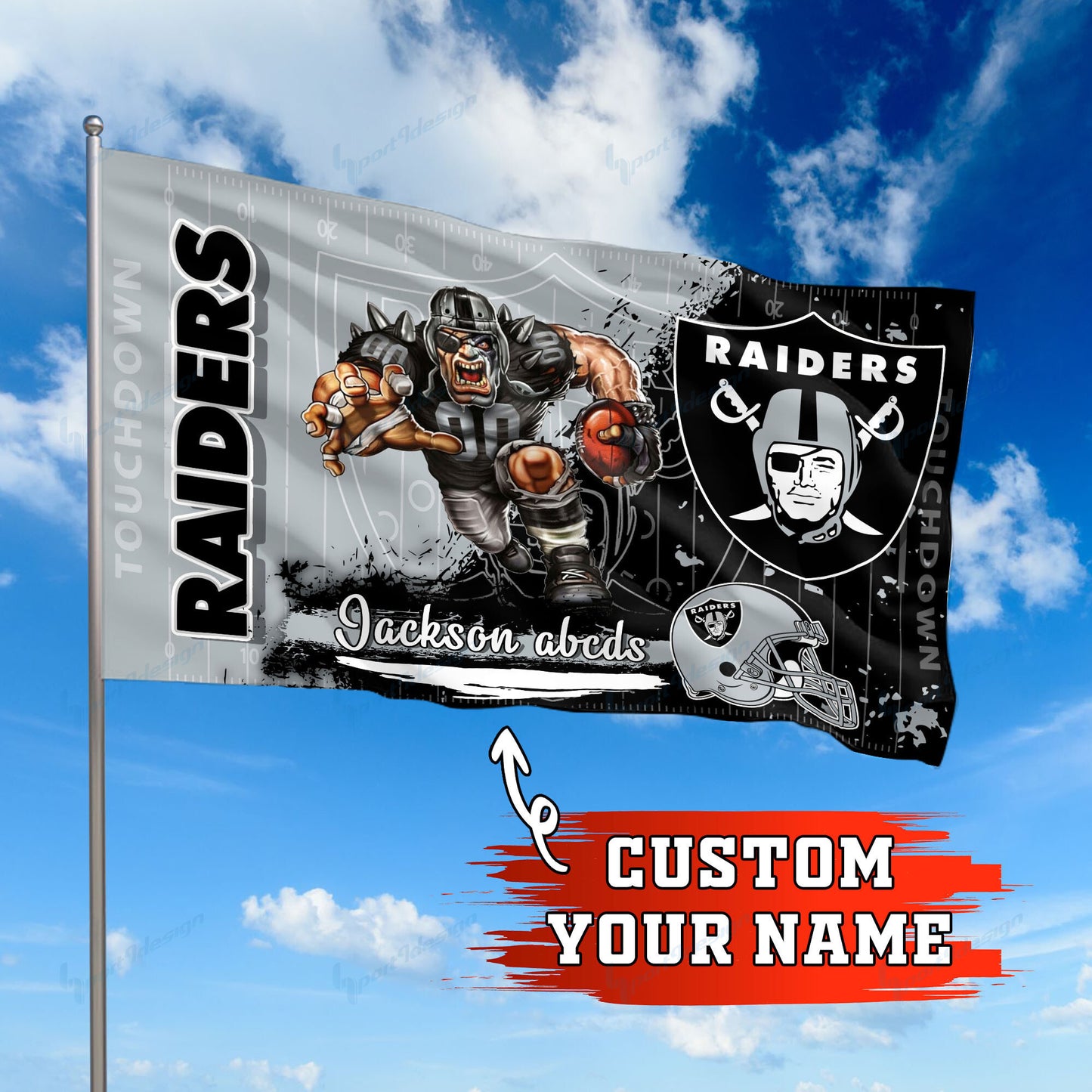 Las Vegas Raiders Personalized Flag 260