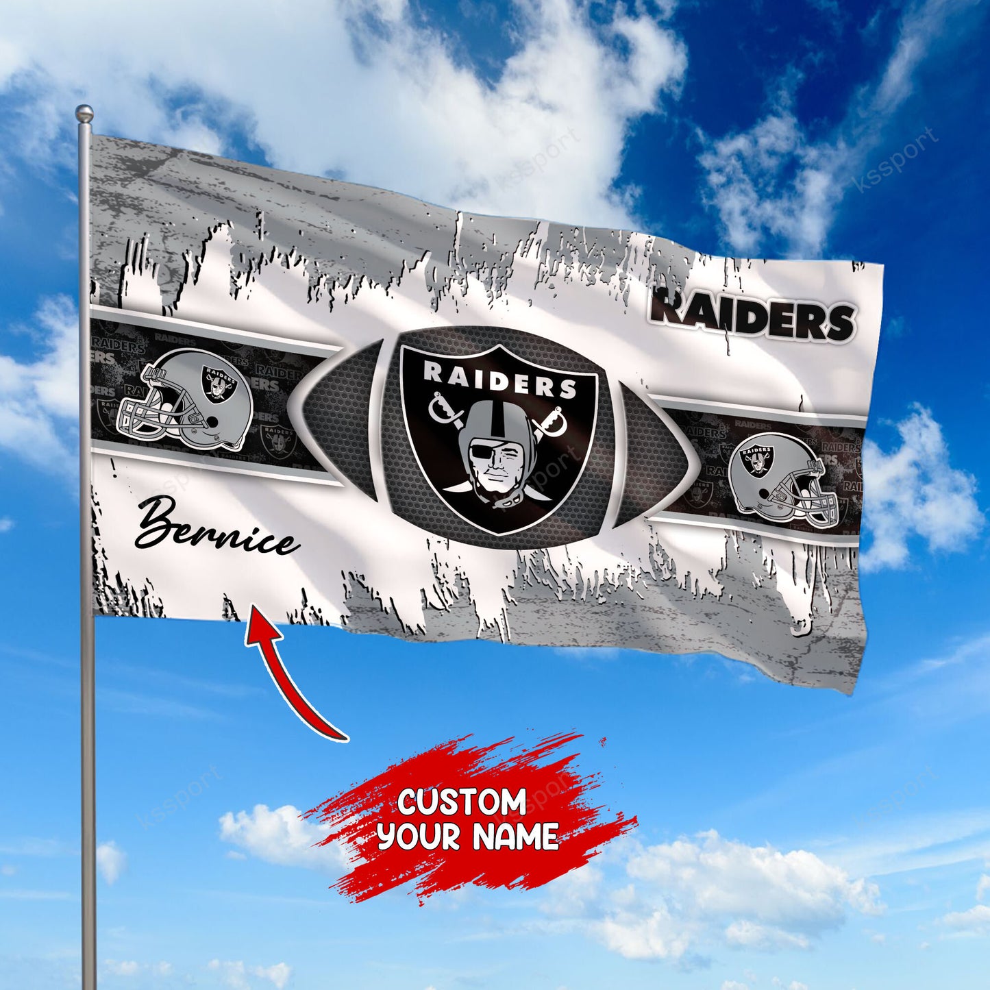 Las Vegas Raiders Personalized Flag 389