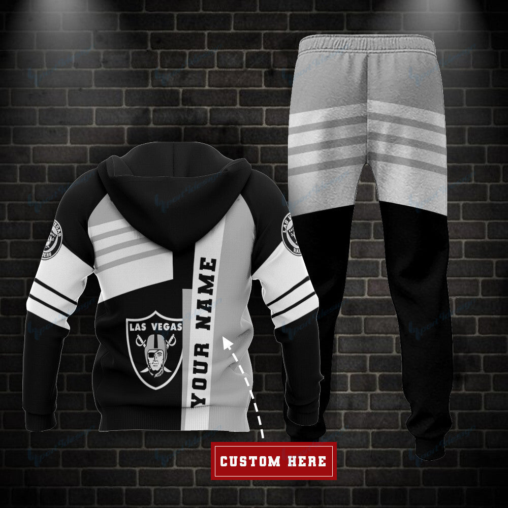 Las Vegas Raiders Personalized Hoodie and Jogger Set BG868