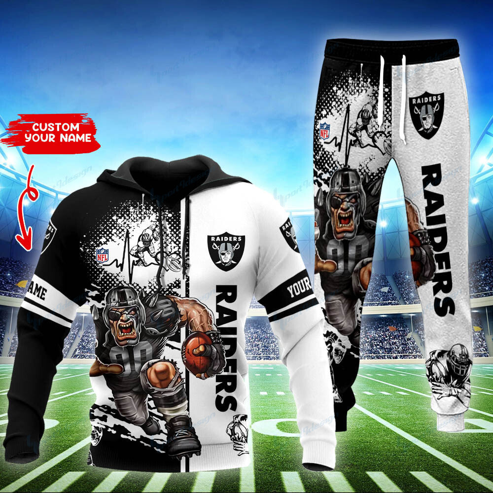 Las Vegas Raiders Personalized Hoodie and Jogger Set Hoodie BG859