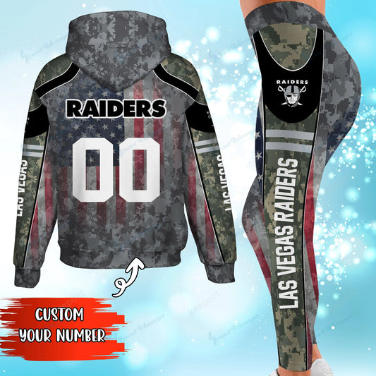 Las Vegas Raiders Personalized Leggings And Hoodie BG86