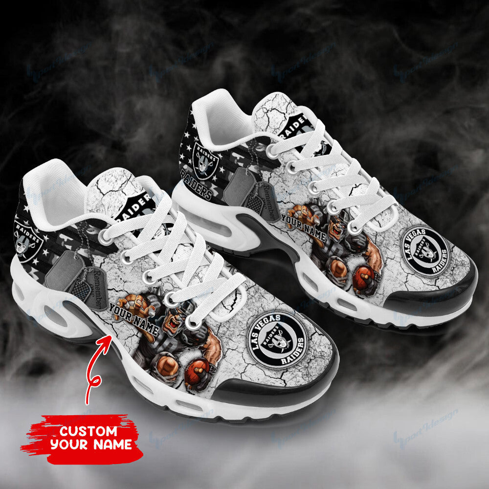 Las Vegas Raiders Personalized Plus T-N Youth Sneakers BG43