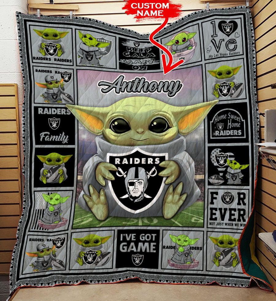 Las Vegas Raiders Personalized Premium Quilt BG19