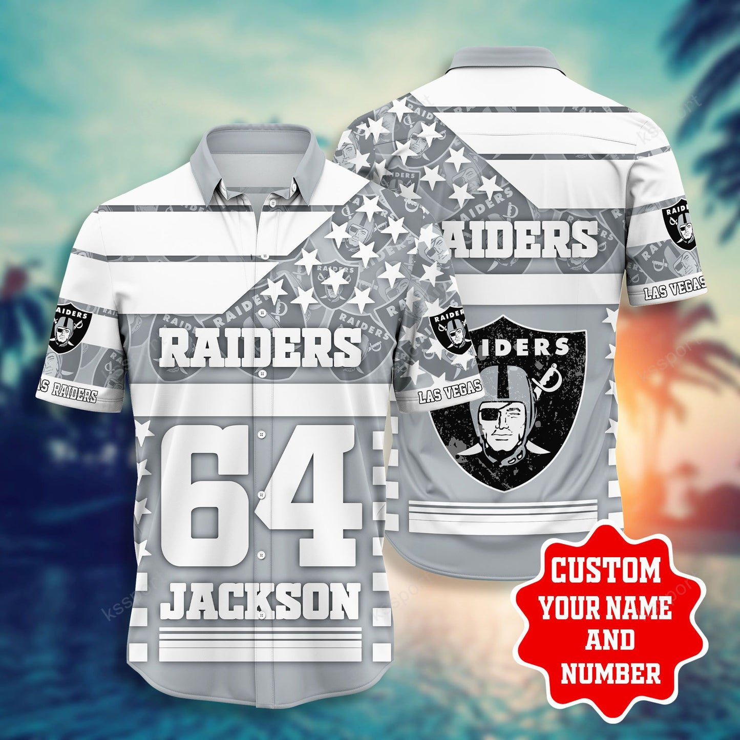 Las Vegas Raiders Personalized Shirt and Shorts BG235