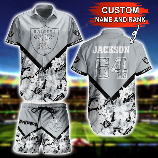 Las Vegas Raiders Personalized Shirt and Shorts BG285