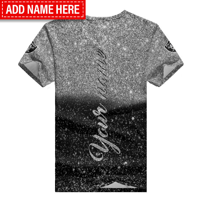 Las Vegas Raiders Personalized Summer V-neck Women T-shirt BG41