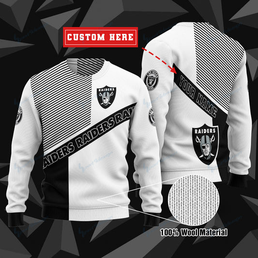 Las Vegas Raiders Personalized Woolen Sweater BG19