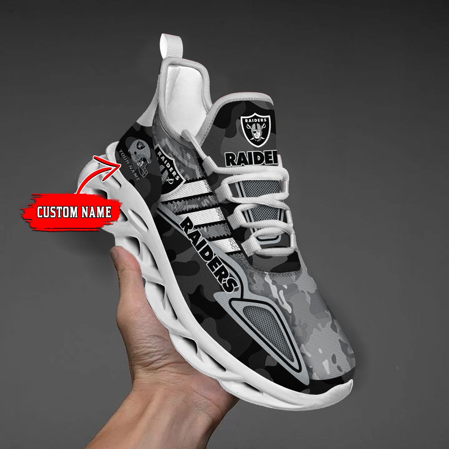 Las Vegas Raiders Personalized Yezy Running Sneakers BB254