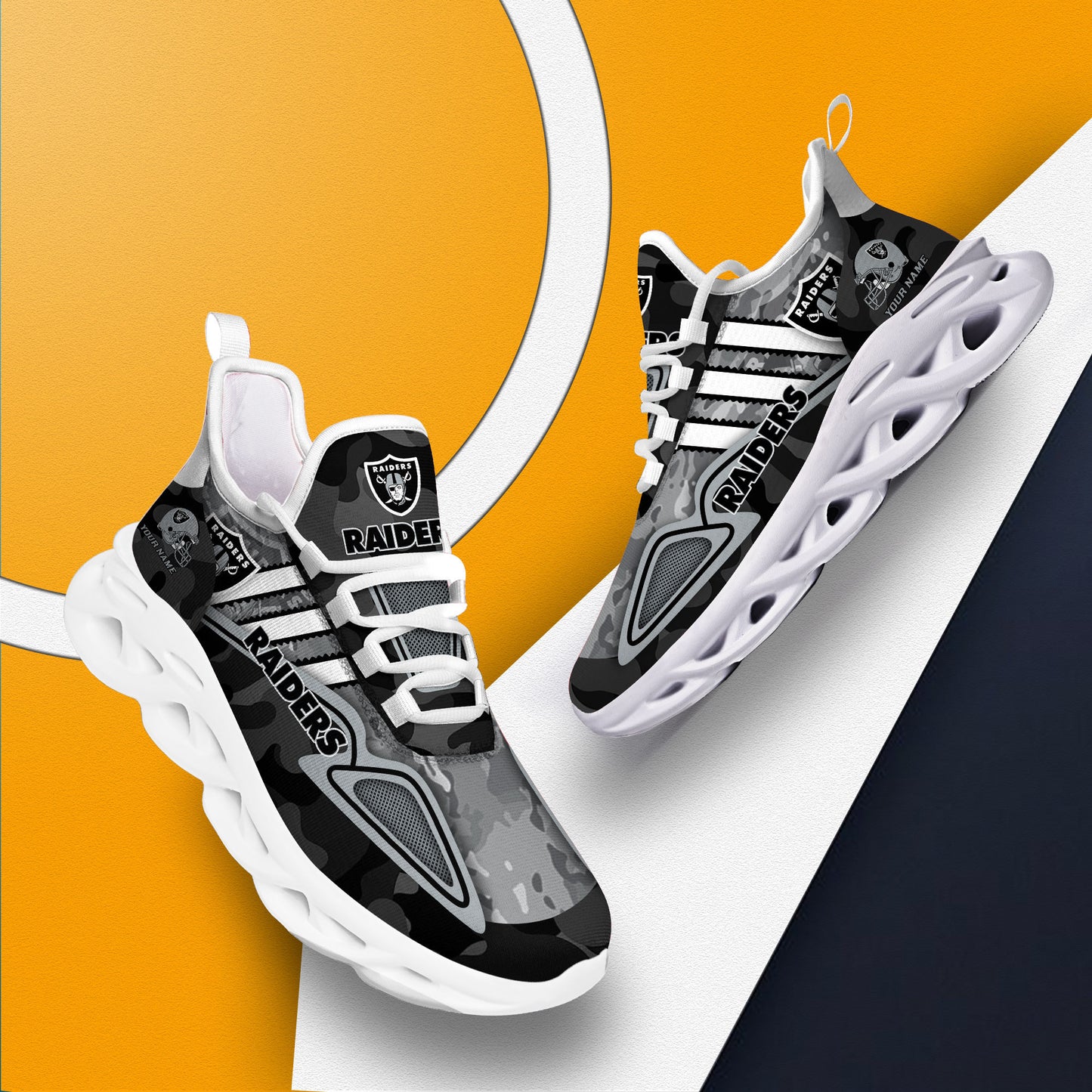 Las Vegas Raiders Personalized Yezy Running Sneakers BB254