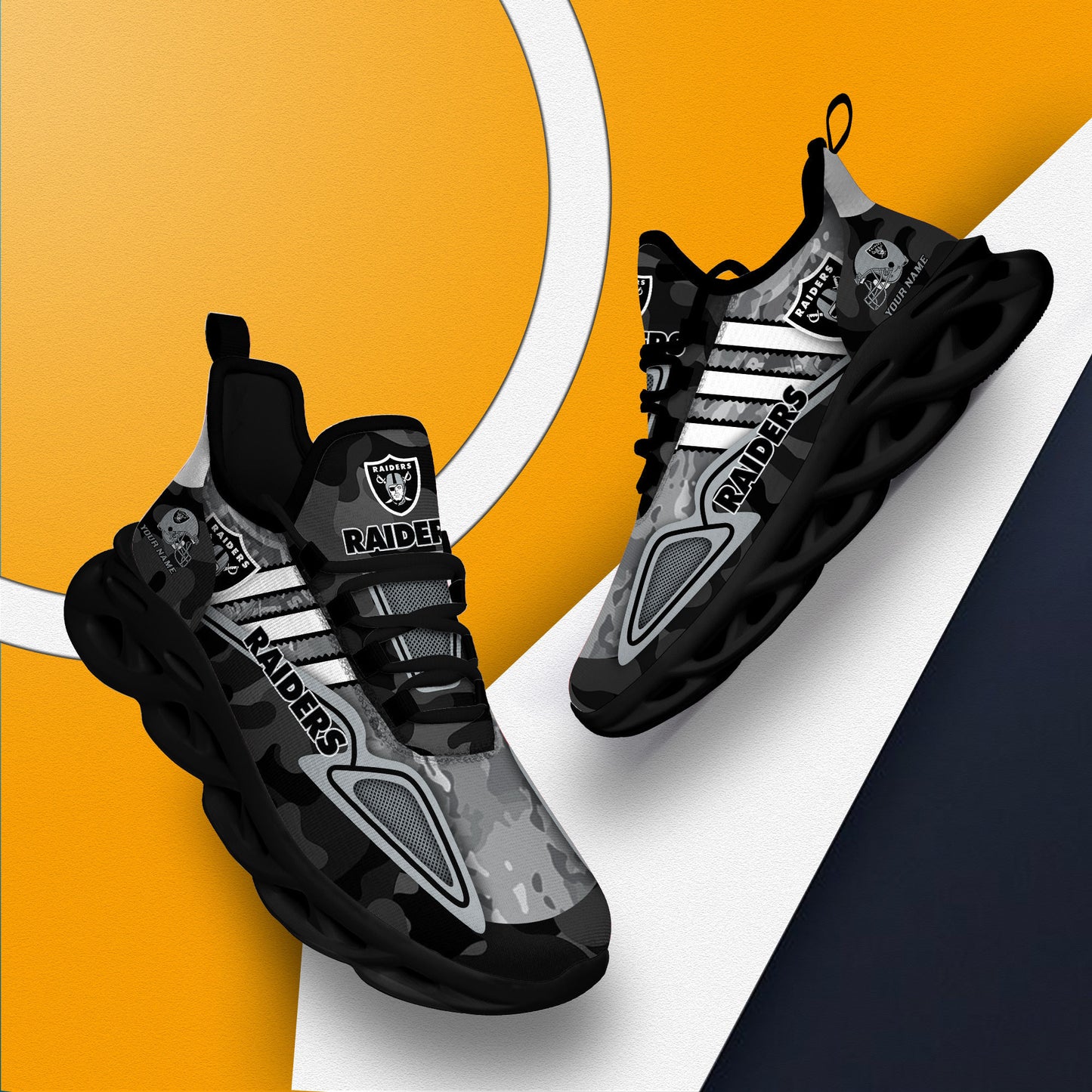 Las Vegas Raiders Personalized Yezy Running Sneakers BB254