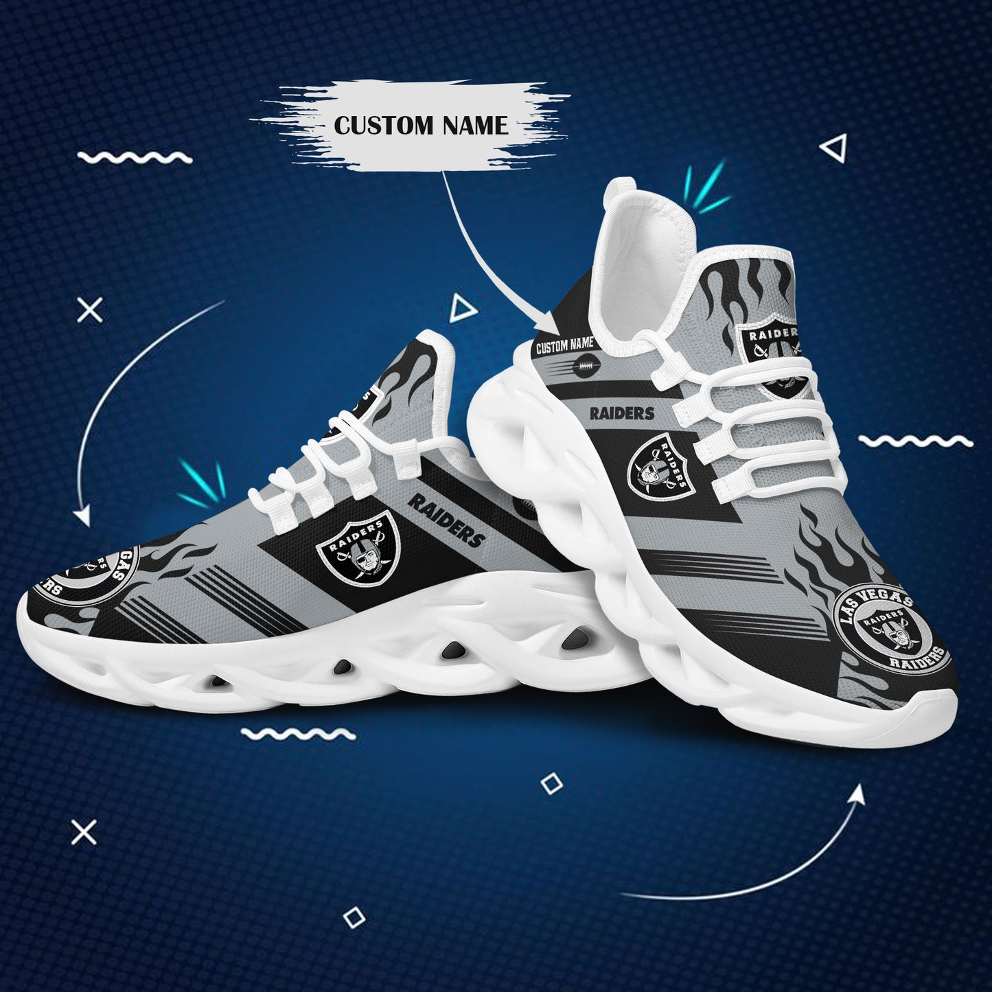 Las Vegas Raiders Personalized Yezy Running Sneakers BB568