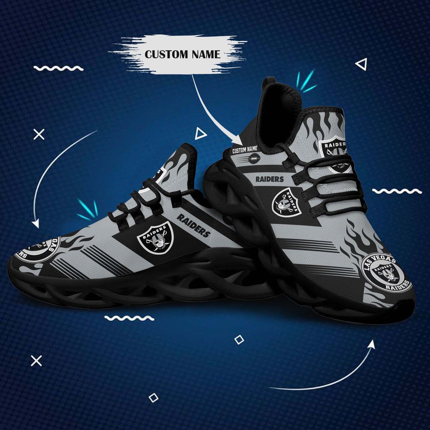 Las Vegas Raiders Personalized Yezy Running Sneakers BB568