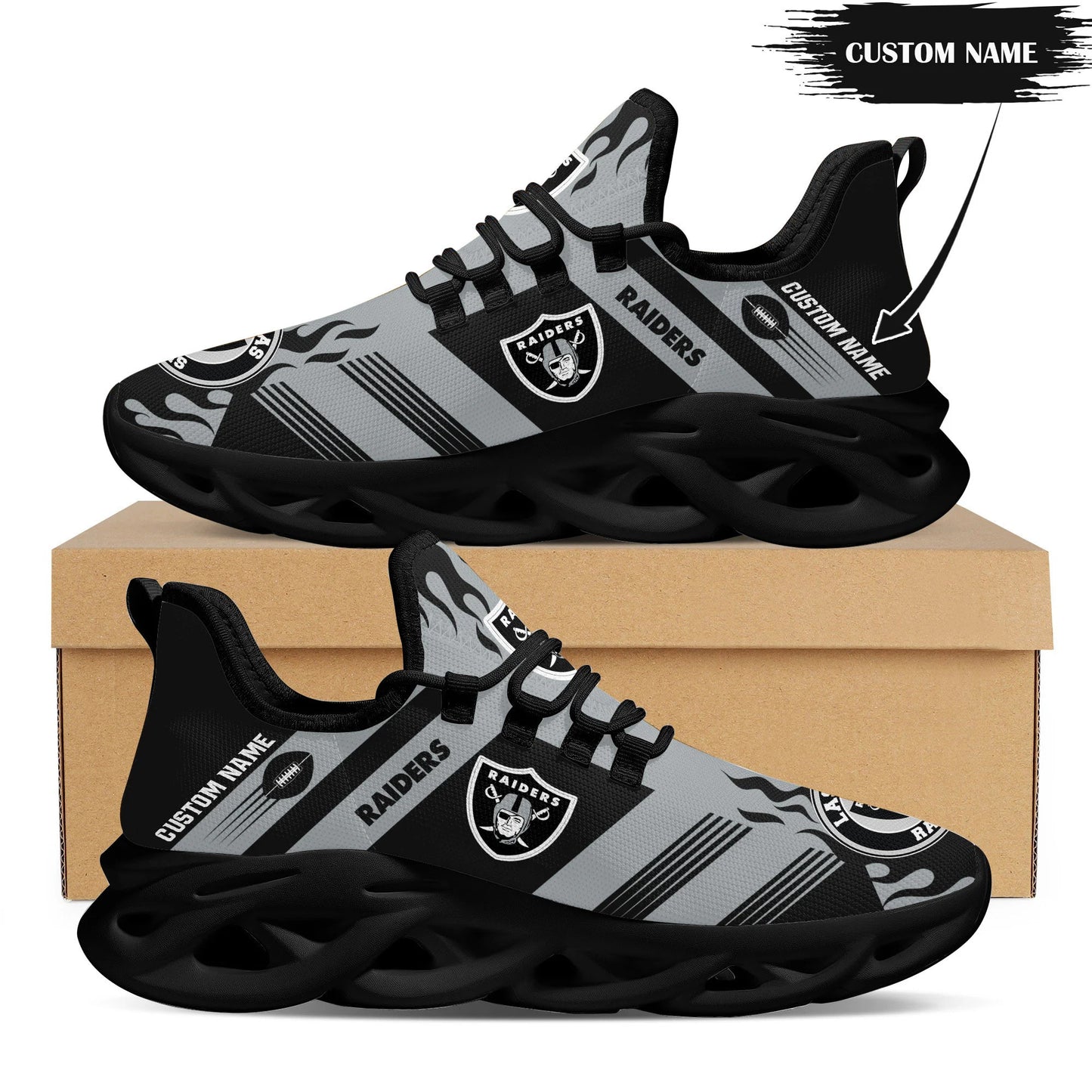 Las Vegas Raiders Personalized Yezy Running Sneakers BB568