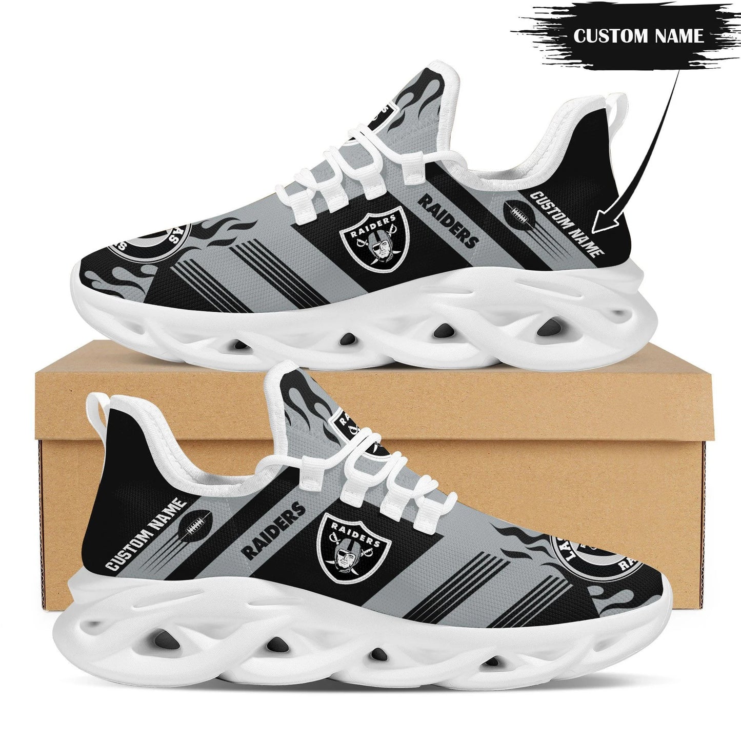 Las Vegas Raiders Personalized Yezy Running Sneakers BB568