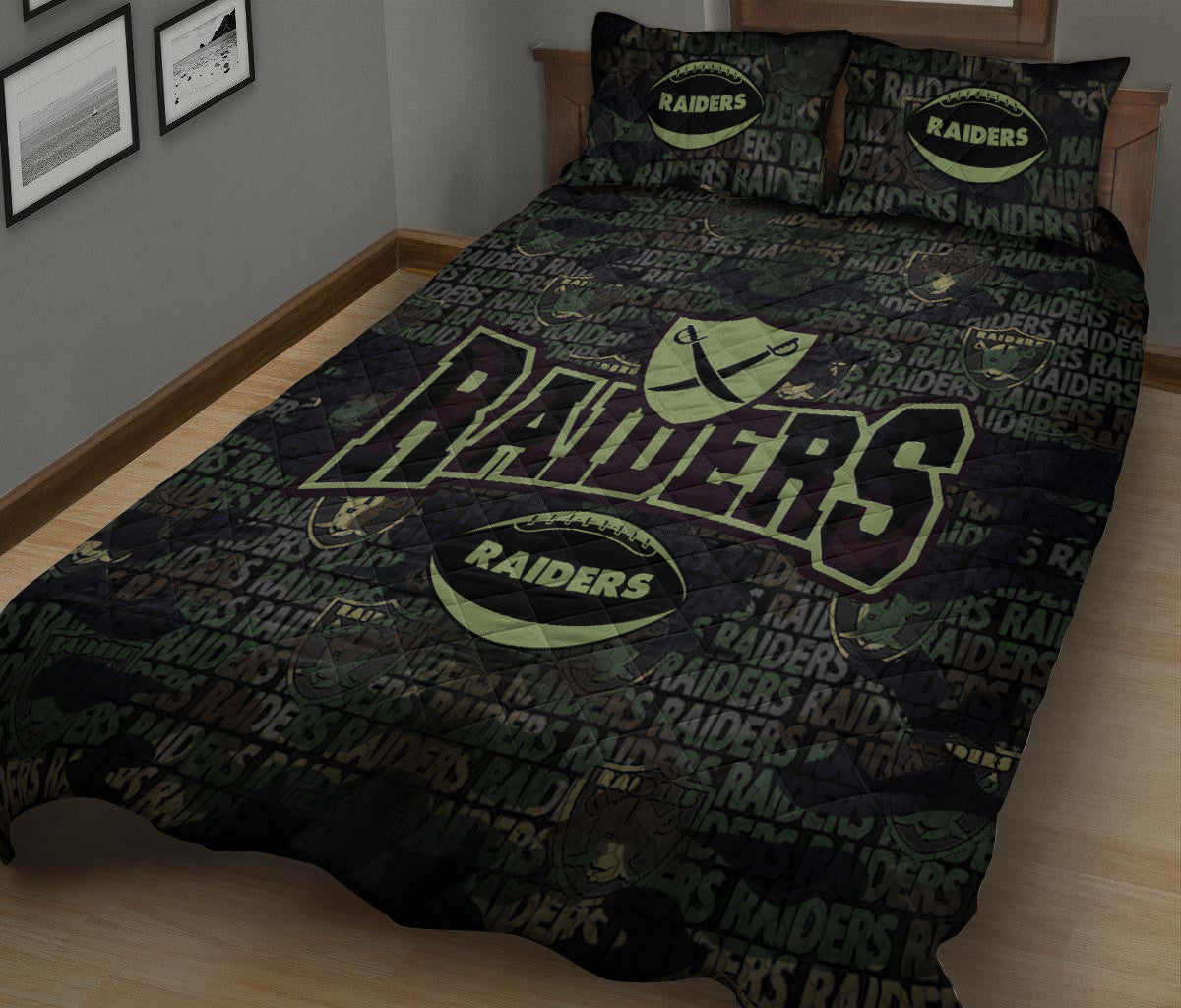 Las Vegas Raiders Quilt Set BG58