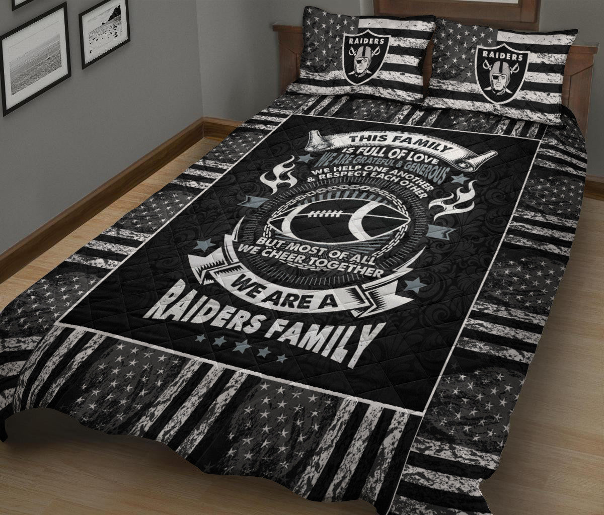 Las Vegas Raiders Quilt Set BG77