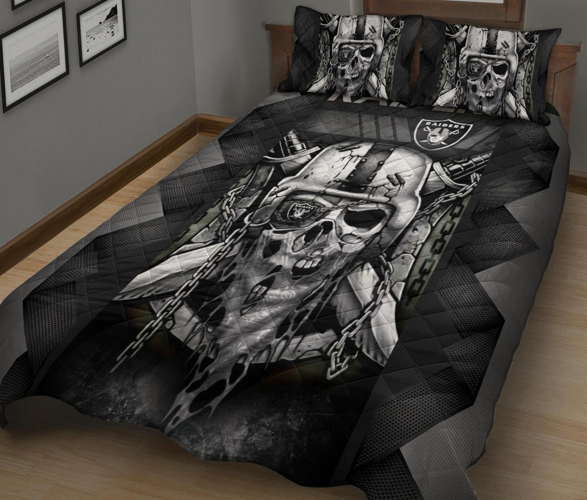 Las Vegas Raiders Quilt Set BG80
