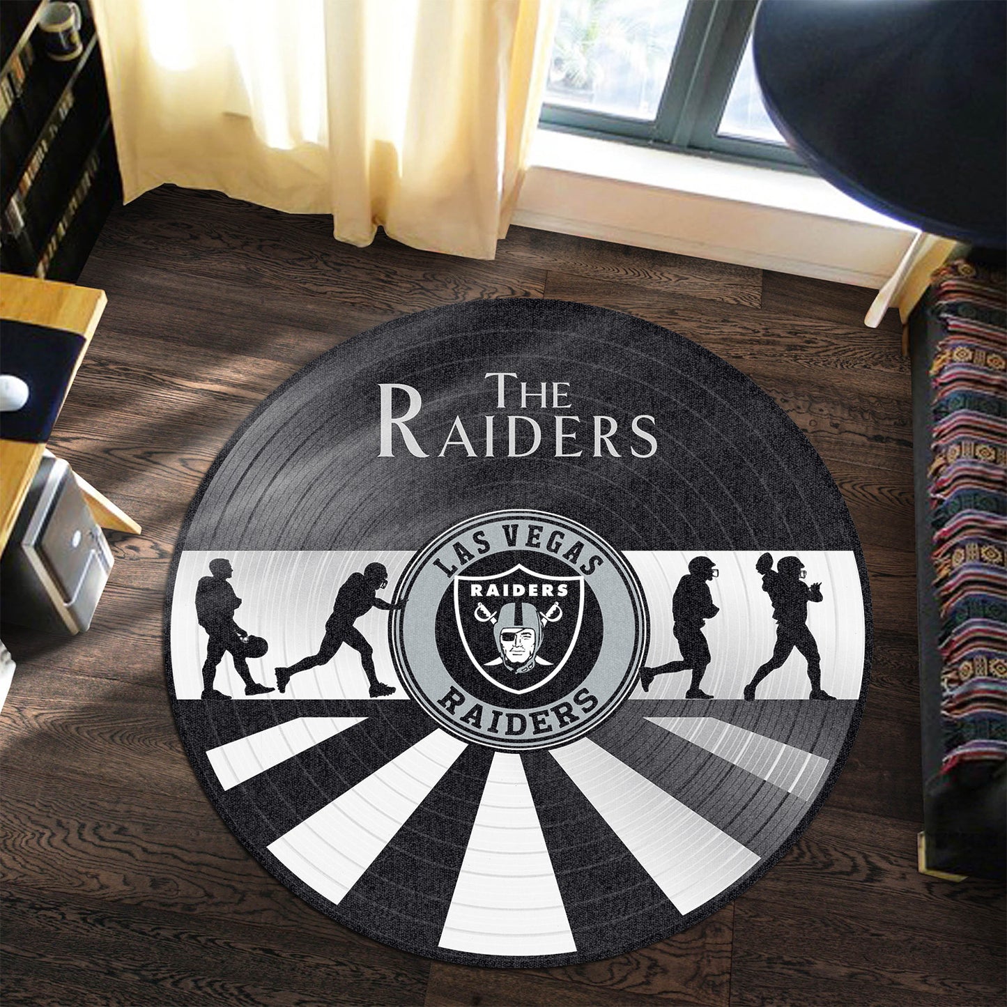 Las Vegas Raiders Round Rug 107