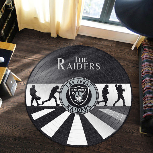 Las Vegas Raiders Round Rug 107