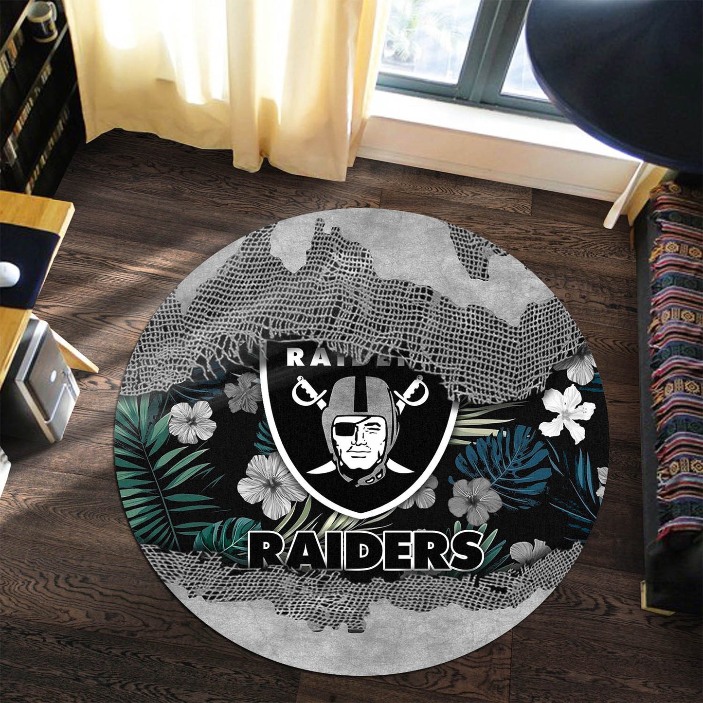 Las Vegas Raiders Round Rug 204