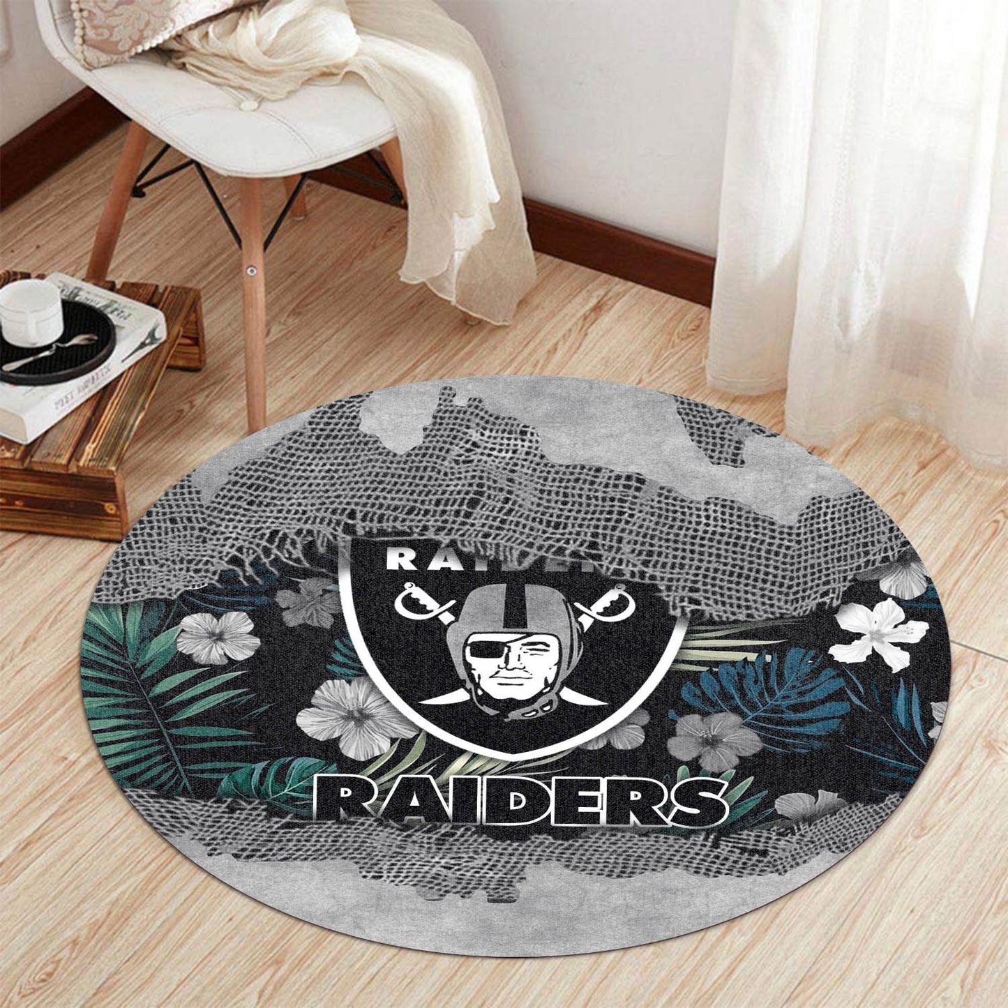Las Vegas Raiders Round Rug 204