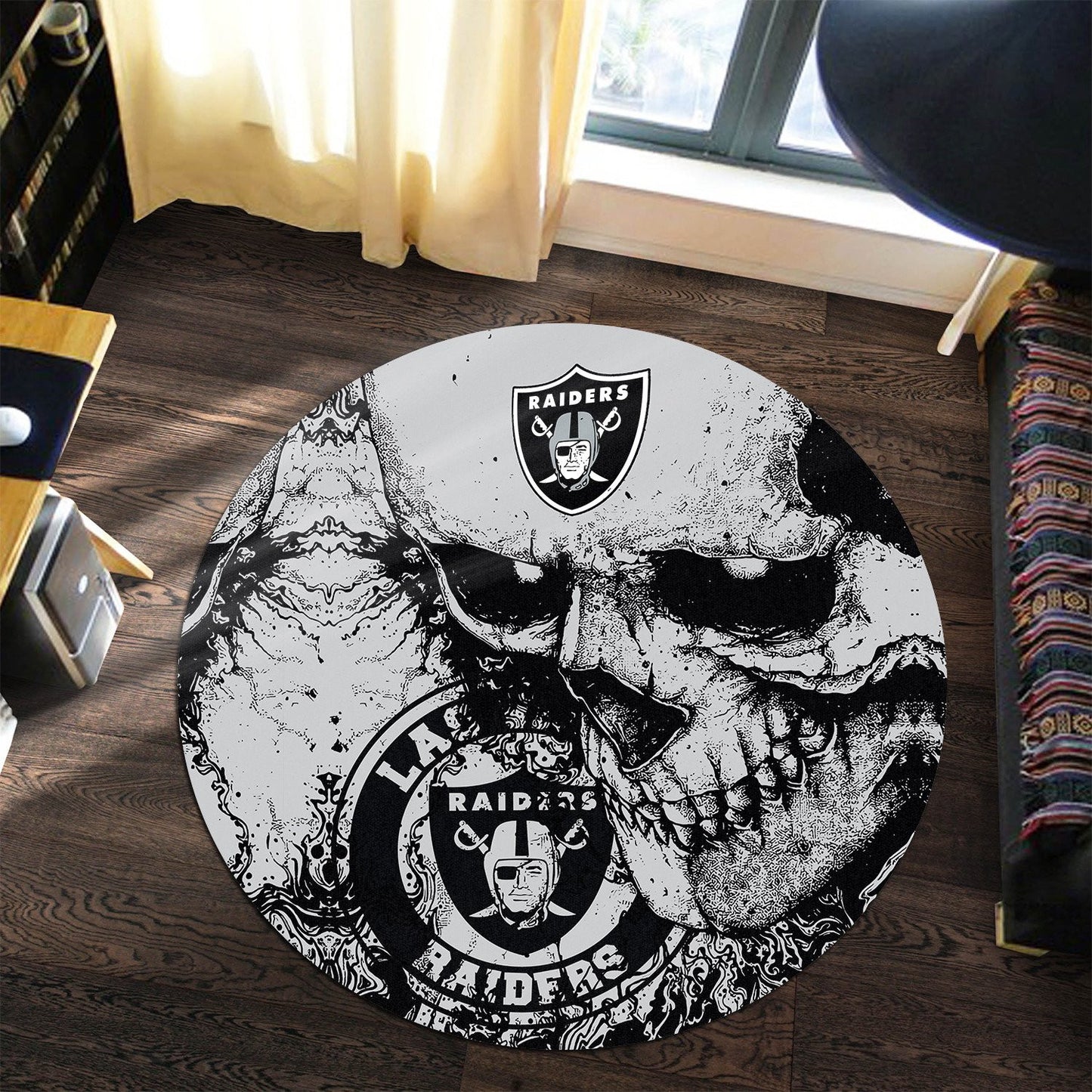 Las Vegas Raiders Round Rug 210