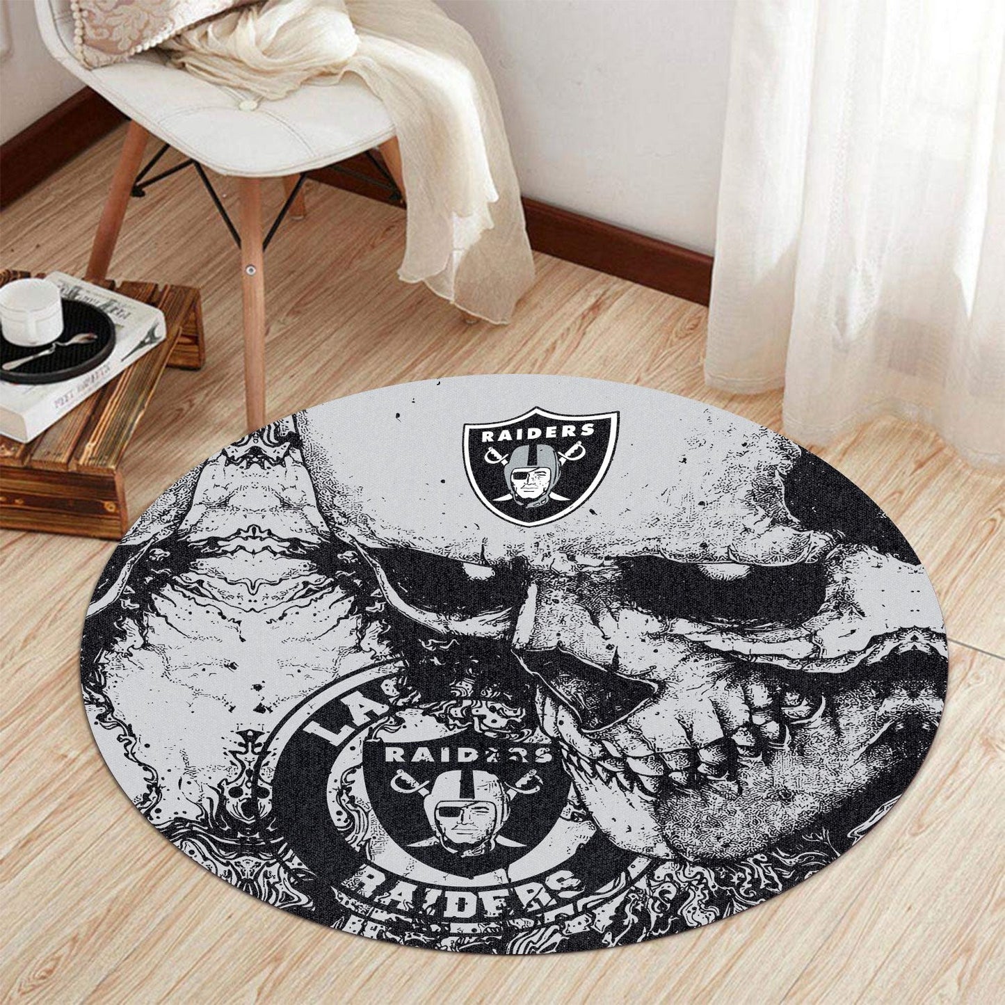 Las Vegas Raiders Round Rug 210