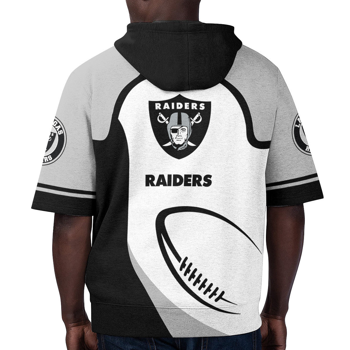 Las Vegas Raiders Short Sleeve Hoodie BG18