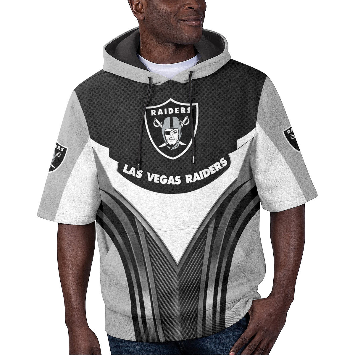 Las Vegas Raiders Short Sleeve Hoodie BG31