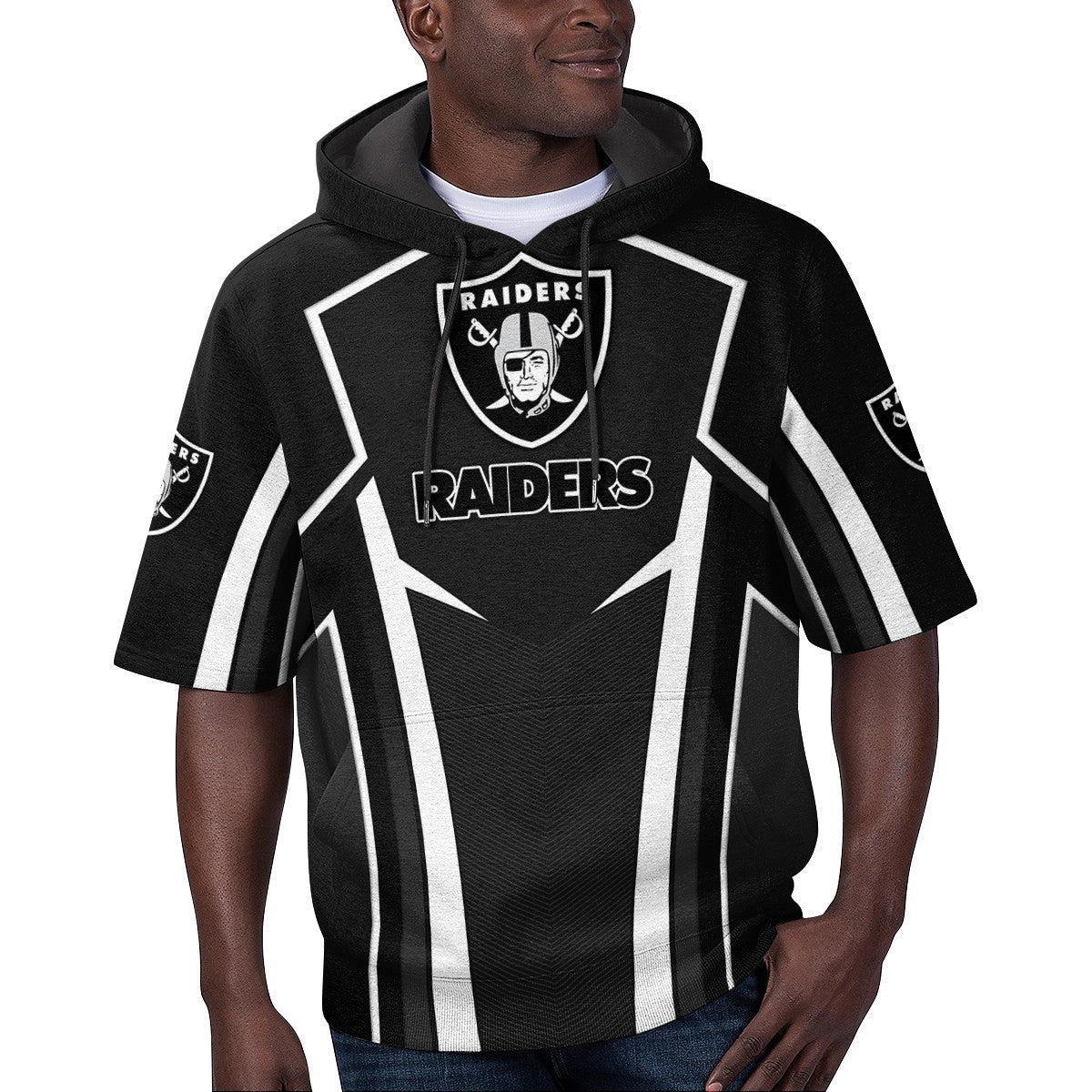 Las Vegas Raiders Short Sleeve Hoodie BG54
