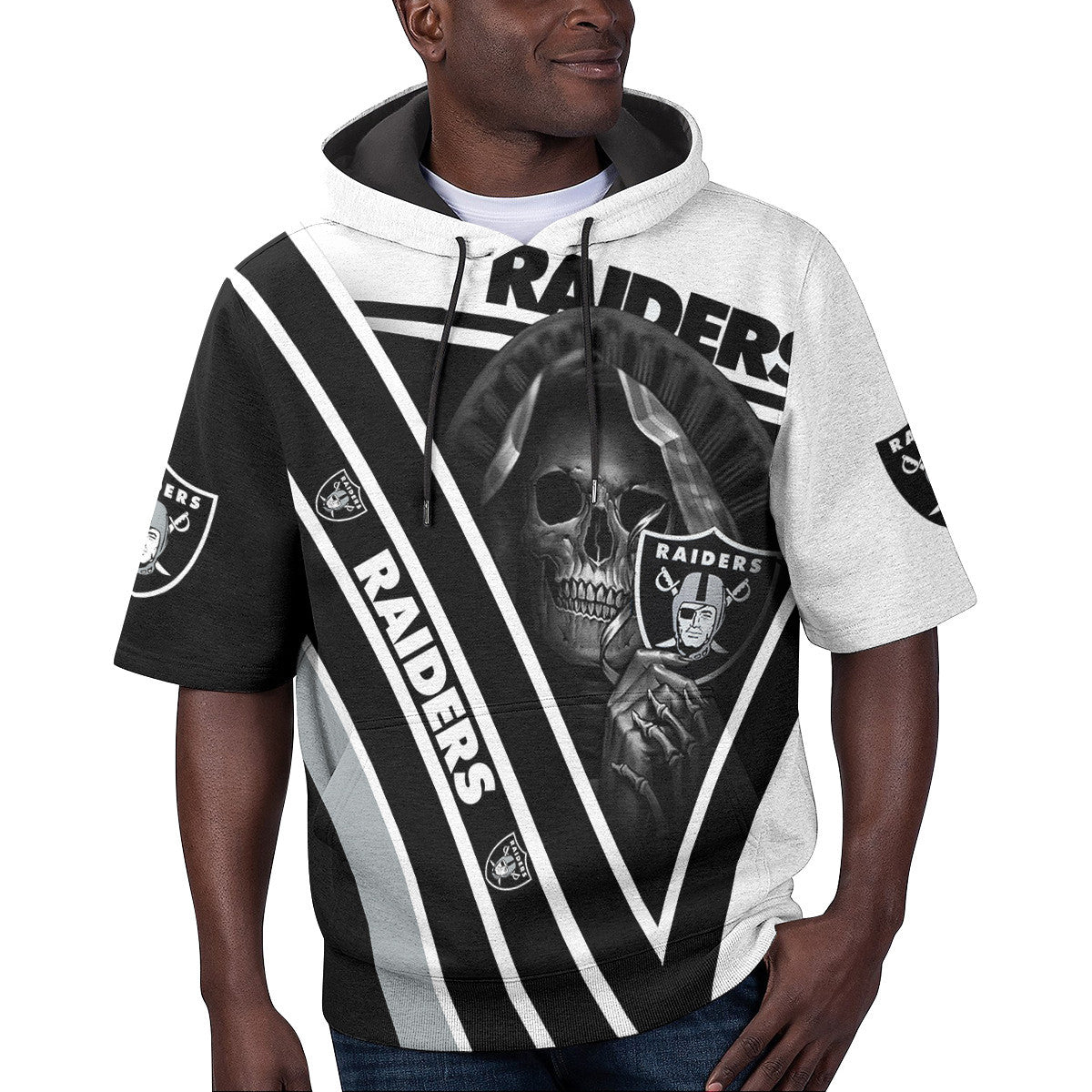Las Vegas Raiders Short Sleeve Hoodie BG74