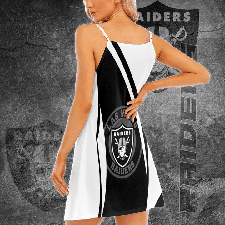 Las Vegas Raiders V-Neck Cami Dress Women 02