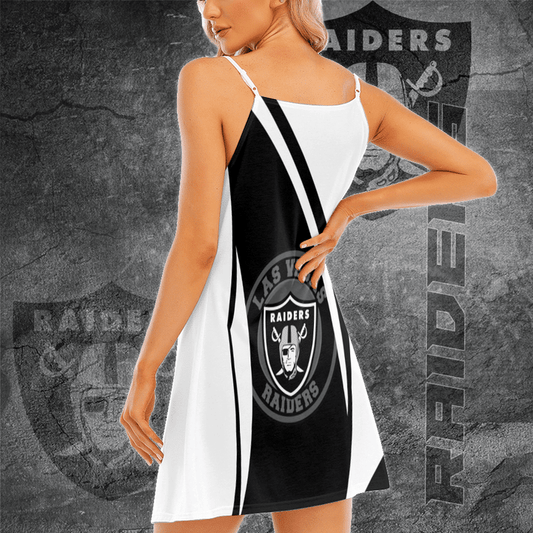Las Vegas Raiders V-Neck Cami Dress Women 02
