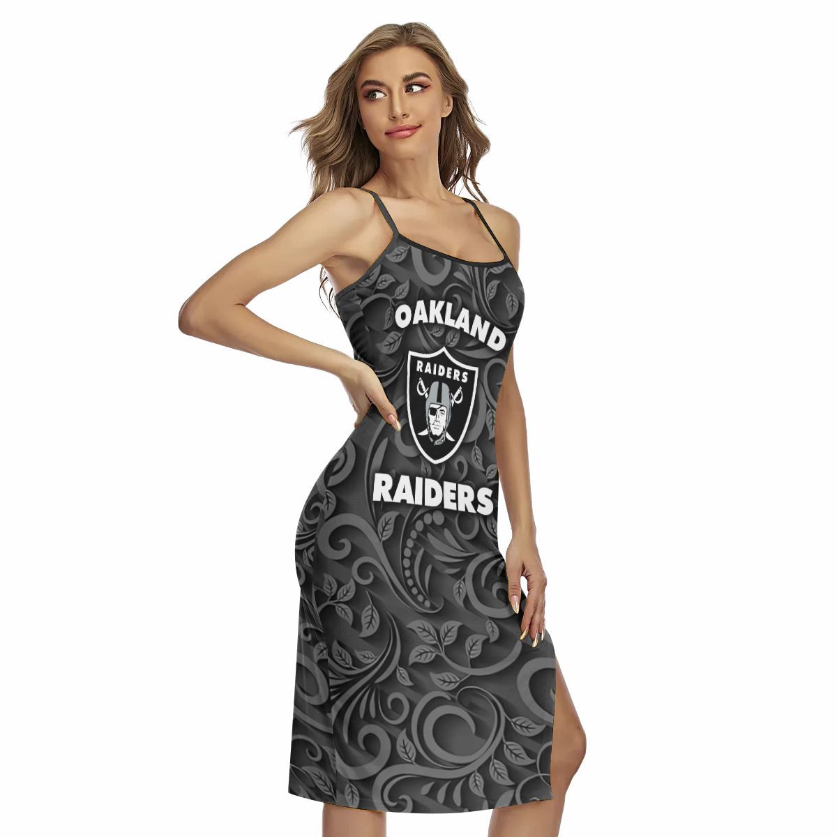 Las Vegas Raiders Women’s Back Cross Cami Dress 19