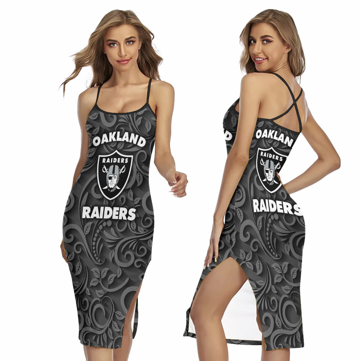 Las Vegas Raiders Women’s Back Cross Cami Dress 19