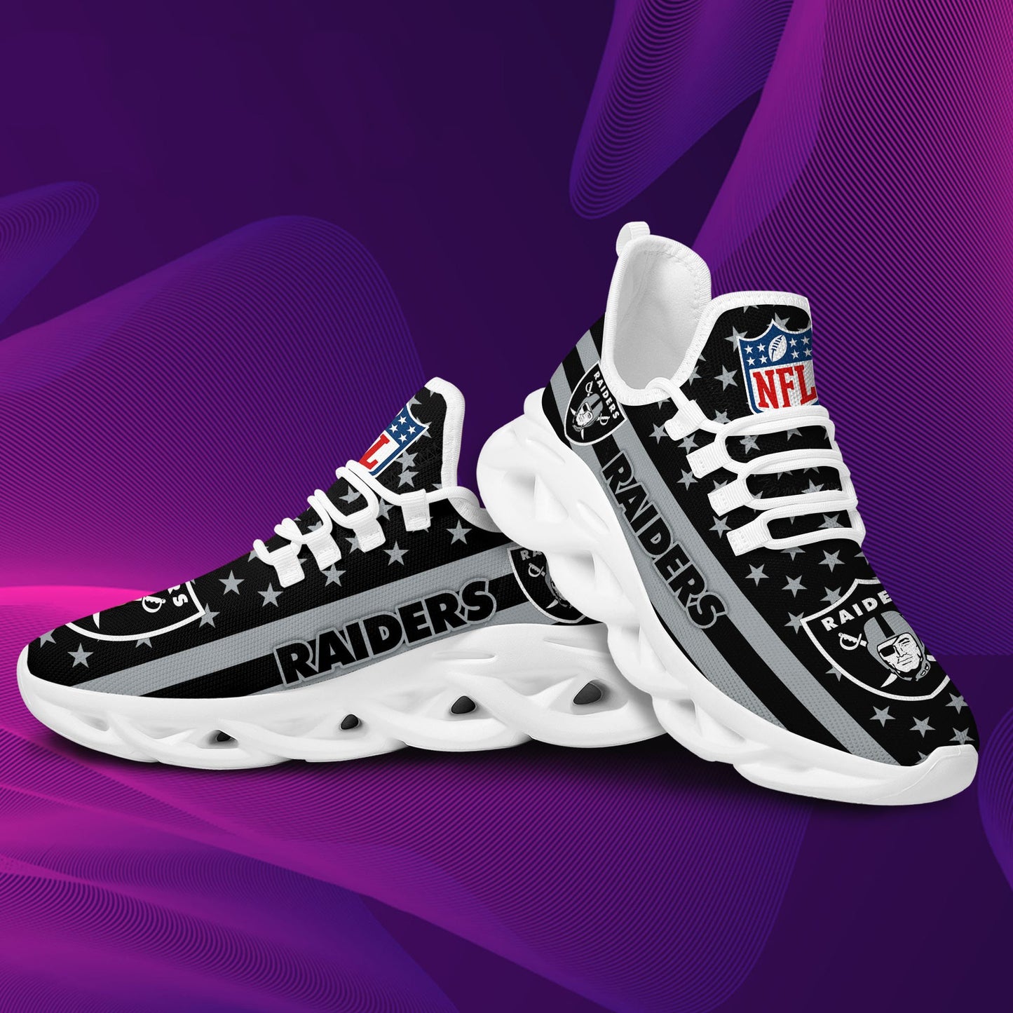 Las Vegas Raiders Yezy Running Sneakers 44