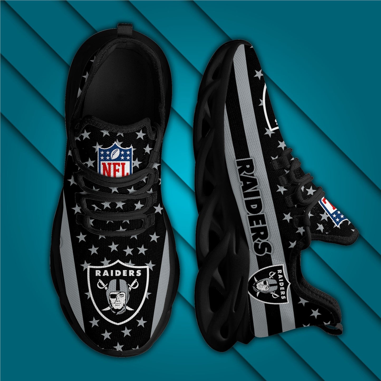 Las Vegas Raiders Yezy Running Sneakers 44