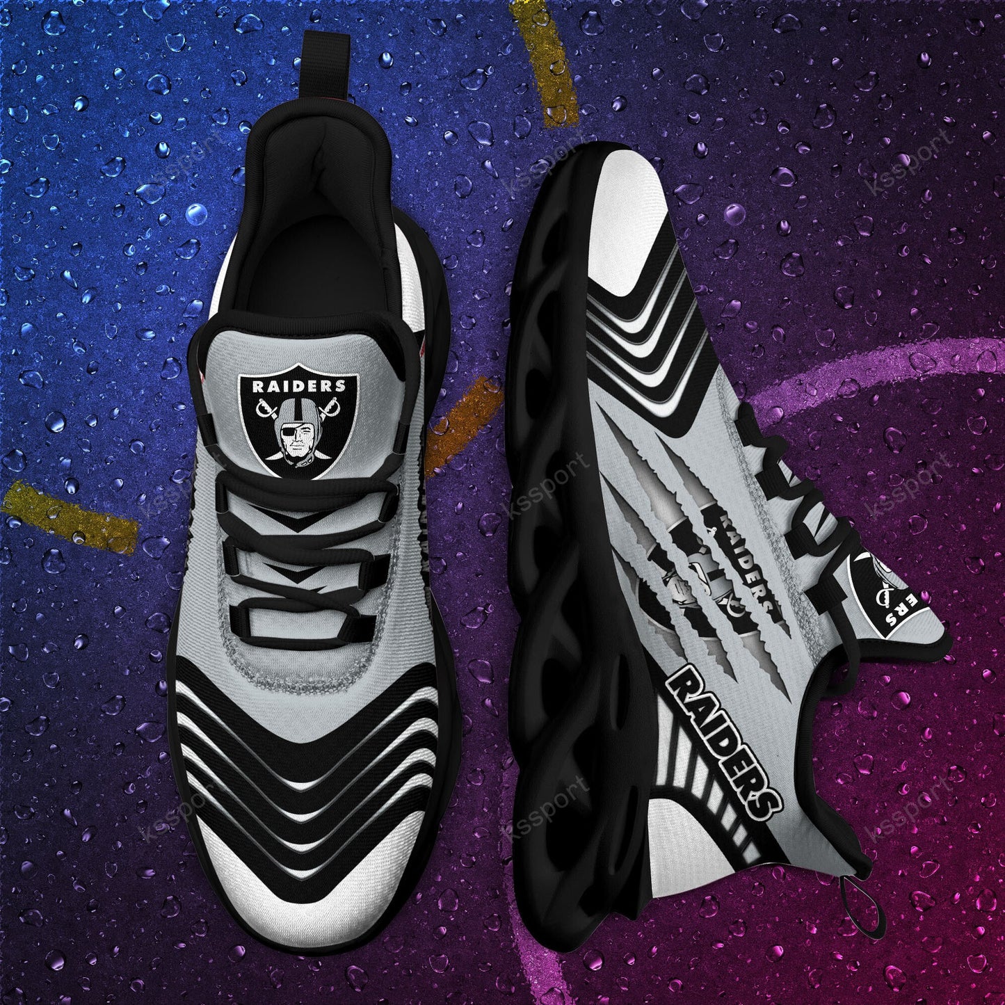 Las Vegas Raiders Yezy Running Sneakers BB402