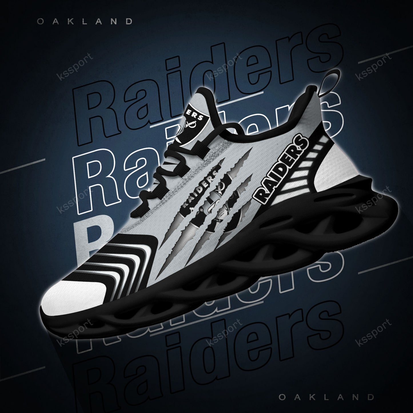 Las Vegas Raiders Yezy Running Sneakers BB402