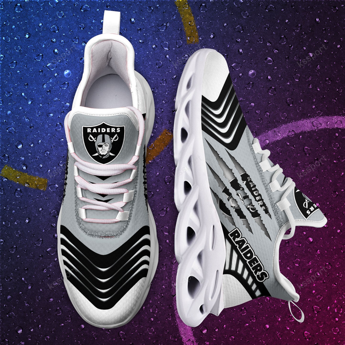 Las Vegas Raiders Yezy Running Sneakers BB402