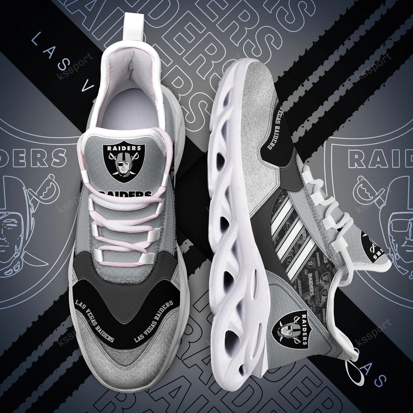 Las Vegas Raiders Yezy Running Sneakers BG750