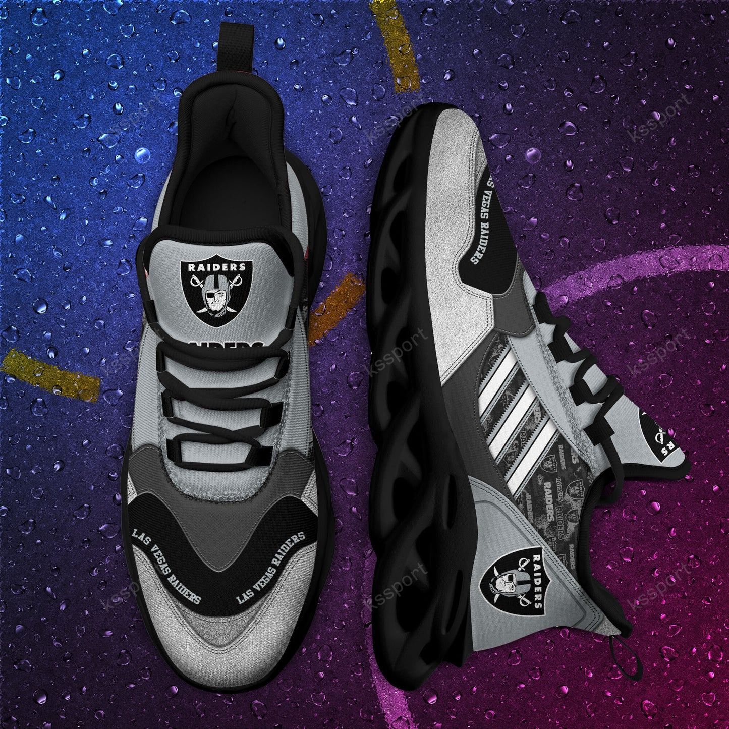 Las Vegas Raiders Yezy Running Sneakers BG750
