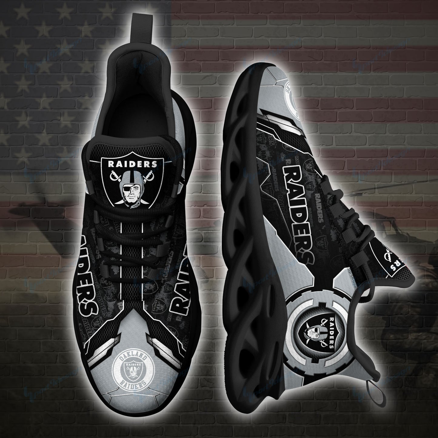 Las Vegas Raiders Yezy Running Sneakers SPD28
