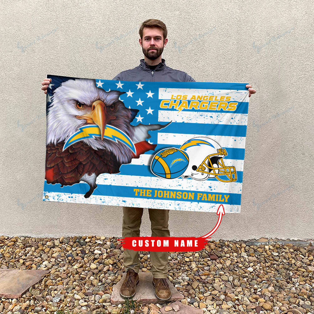 Los Angeles Chargers-Flag-Custom Name