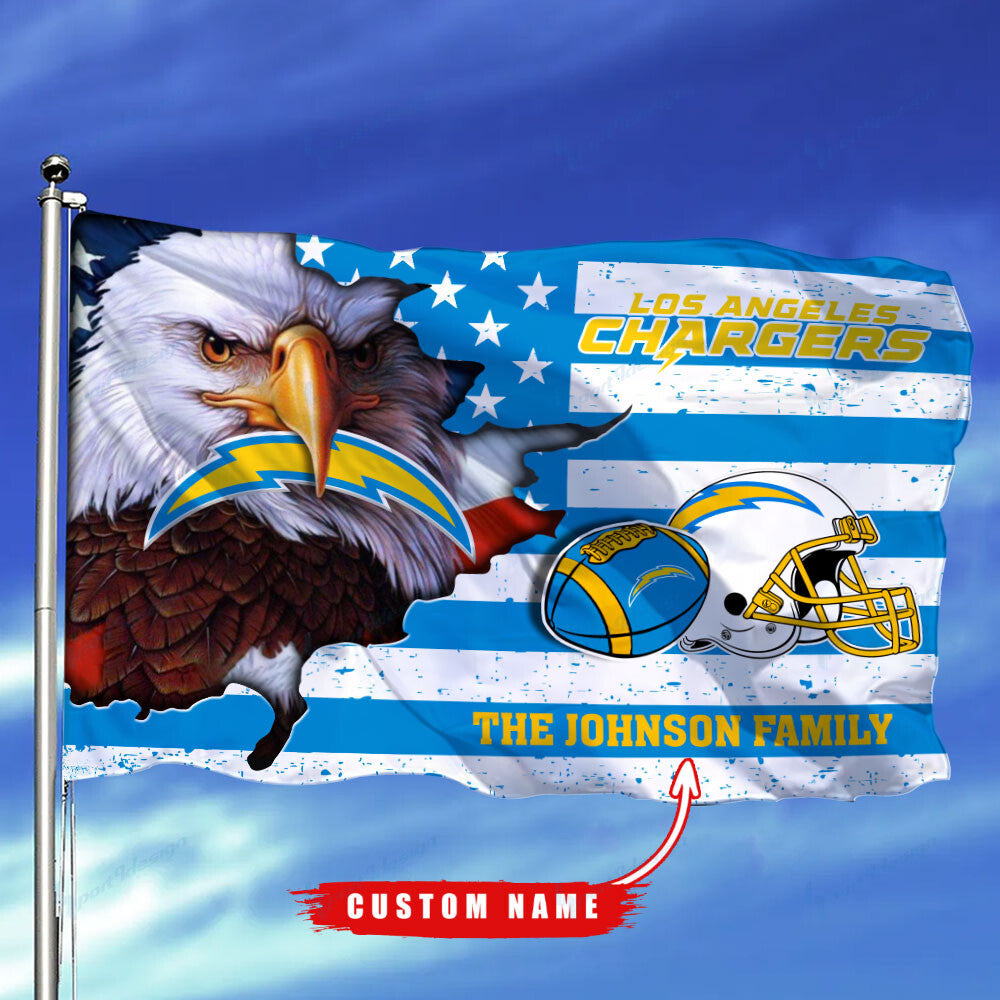 Los Angeles Chargers-Flag-Custom Name