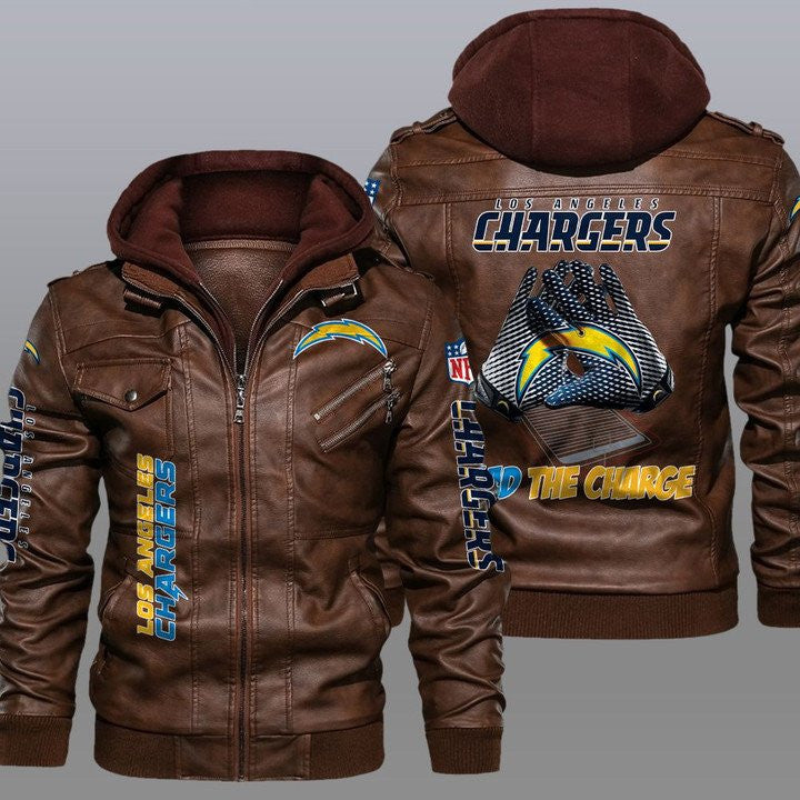 Los Angeles Chargers Leather Jacket 18