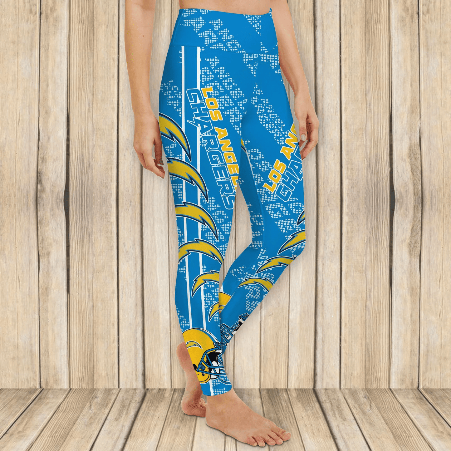 Los Angeles Chargers Leggings And Cross Tank Top BG16